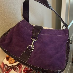 Michael Kors purple suede ladies bag